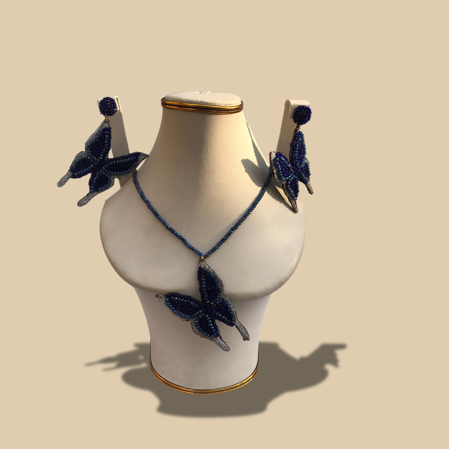 Blue whimsy-necklace set