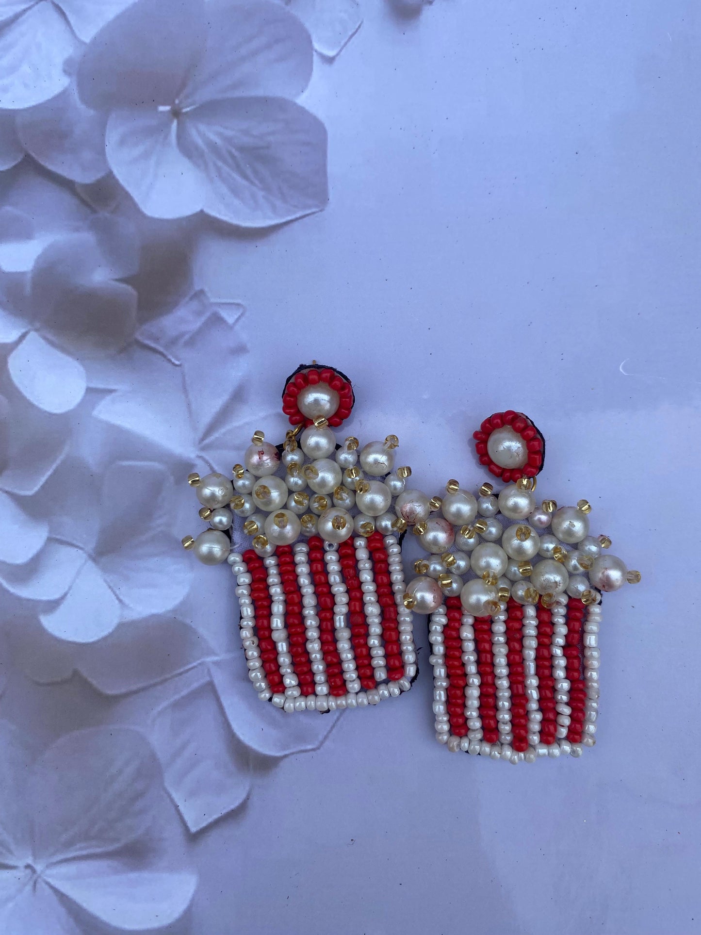 popcorn earrings