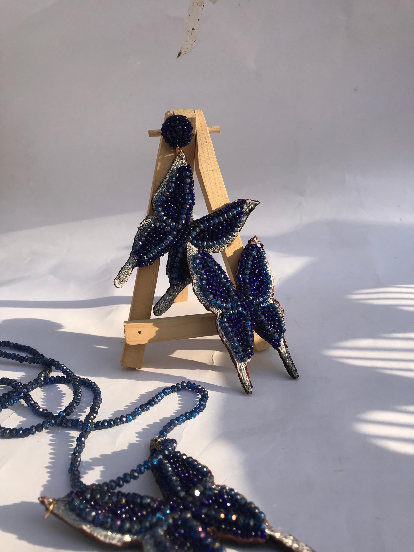 Blue whimsy-necklace set