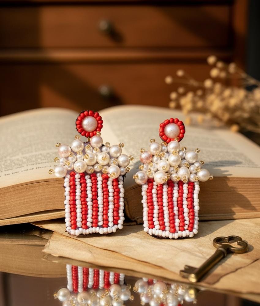 popcorn earrings